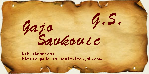 Gajo Savković vizit kartica